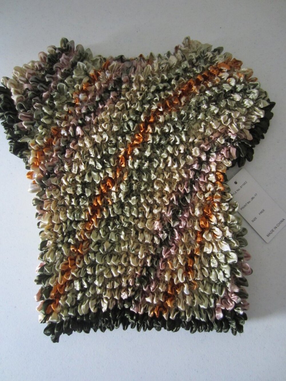 NWT- ZASHI Stretch Top One Size Fits All Multi-Color ---